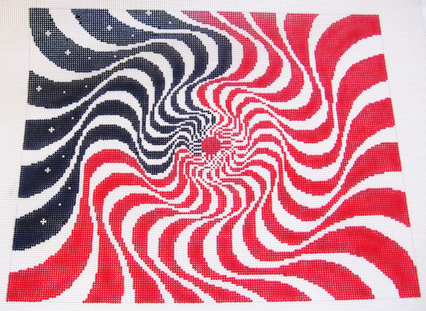 Needlepoint Americana Abstract Canvas