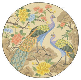 Needlepoint Peacocks  Canvas