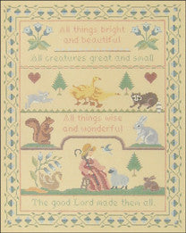 Needlepoint Bright and Beautiful Sampler 10" x 13" Canvas