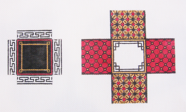 Needlepoint Small Asian Design Box Canvas