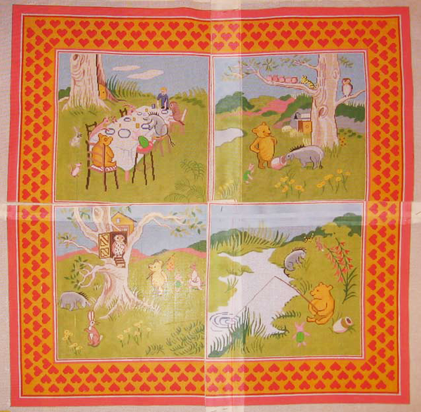 Needlepoint 4 Pieces Pooh Rug Canvas