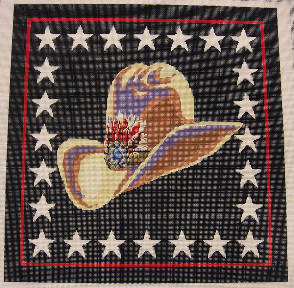Needlepoint Cowboy Hat Canvas