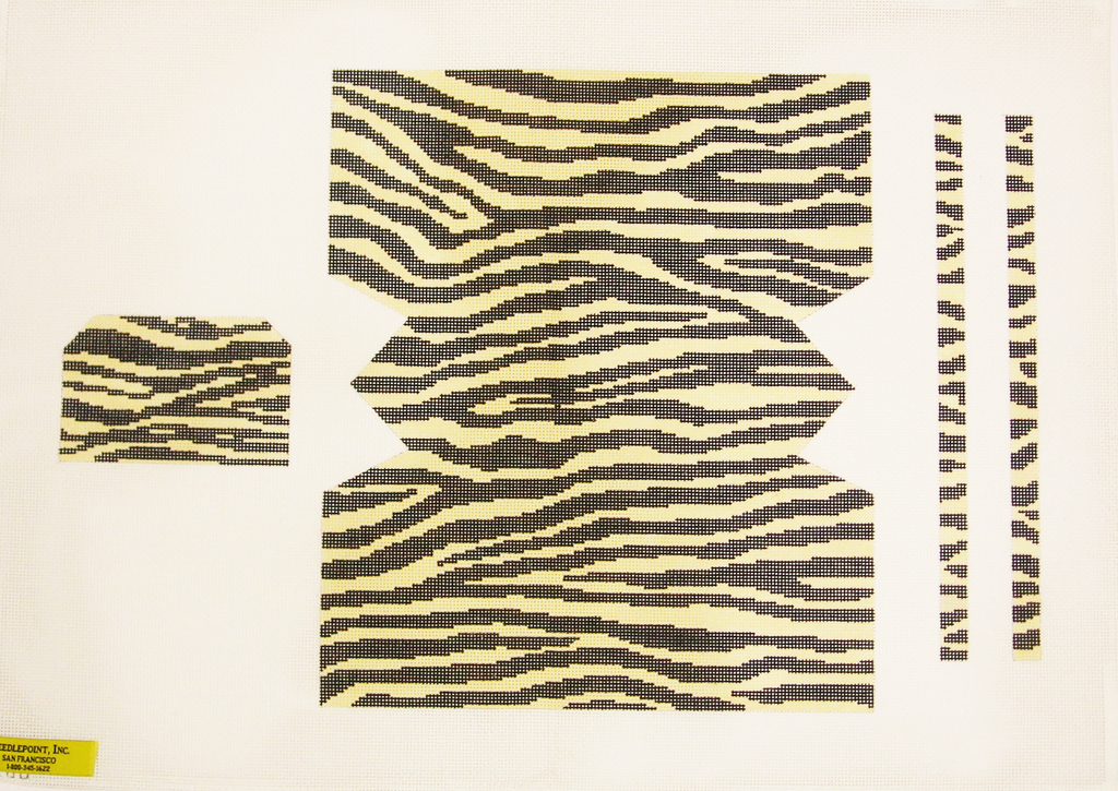 Needlepoint Zebra Print Canvas