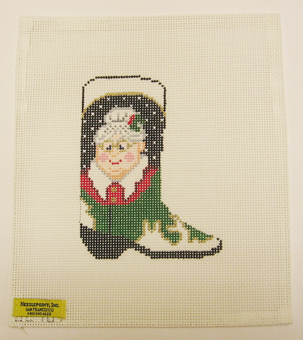 Needlepoint Cowboy Boot Canvas