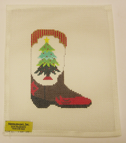 Needlepoint Cowboy Boot Canvas