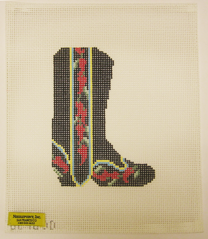 Needlepoint Cowboy Boot Canvas