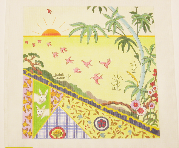 Needlepoint Japanese Textile Canvas