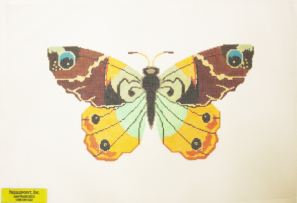 Needlepoint Colorful Butterfly Canvas