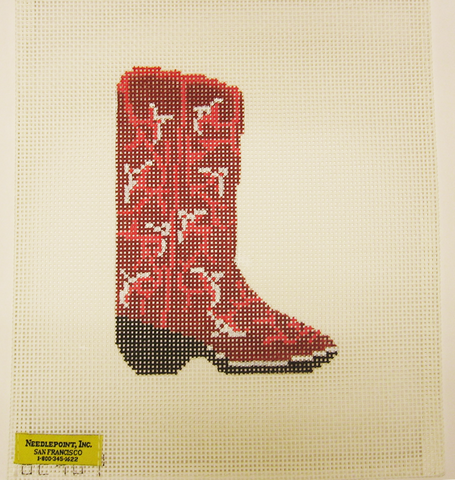 Needlepoint Cowboy Boot Canvas