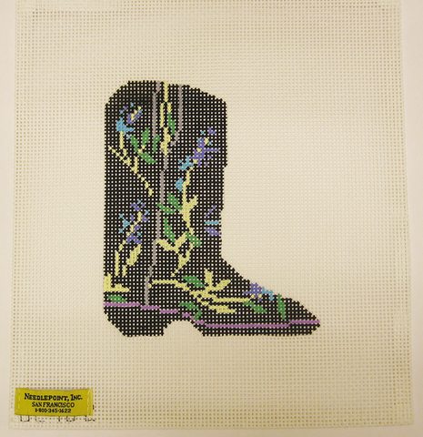 Needlepoint Cowboy Boot Canvas