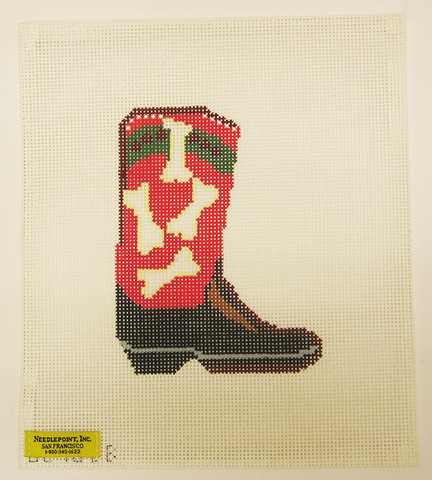 Needlepoint Cowboy Boot Canvas