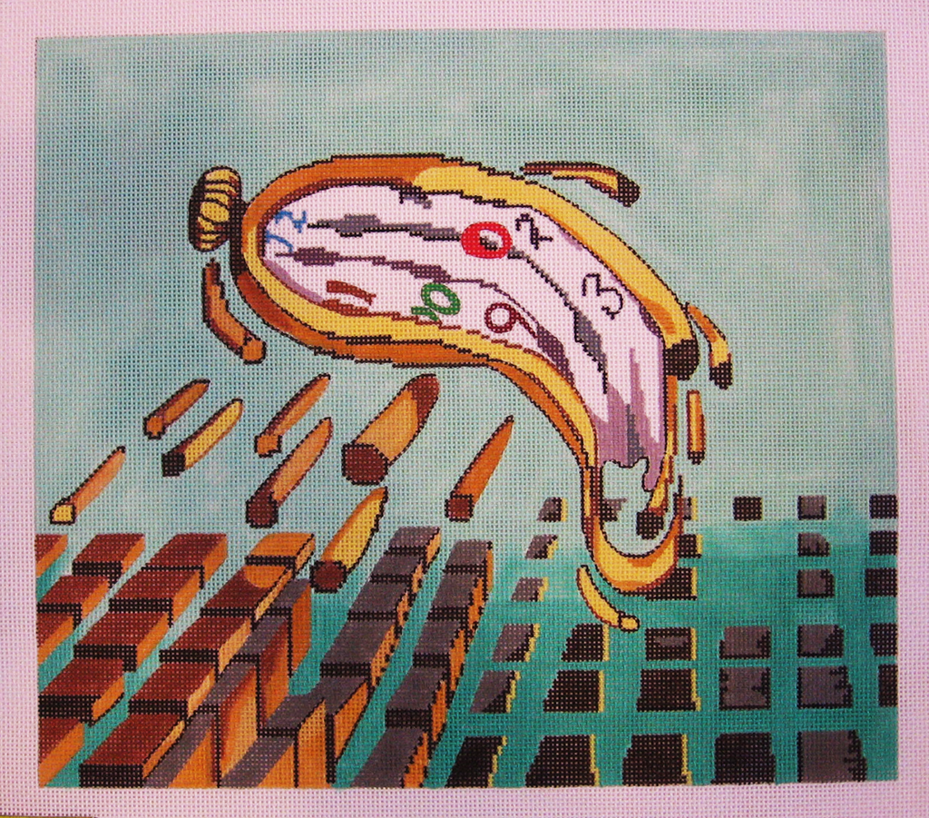 Needlepoint Dali Time Flies Canvas