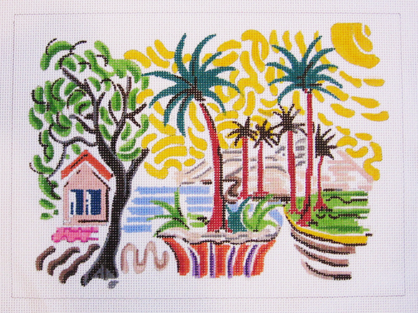 Needlepoint Tropical Place Canvas
