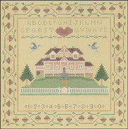 Needlepoint Pink Victorian House 8" x 8" 18m $ 130 Canvas