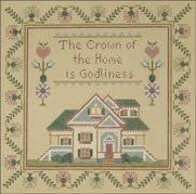 Needlepoint The Crown Of The Home Sampler 8" x 8" 18m $ 190_ Canvas