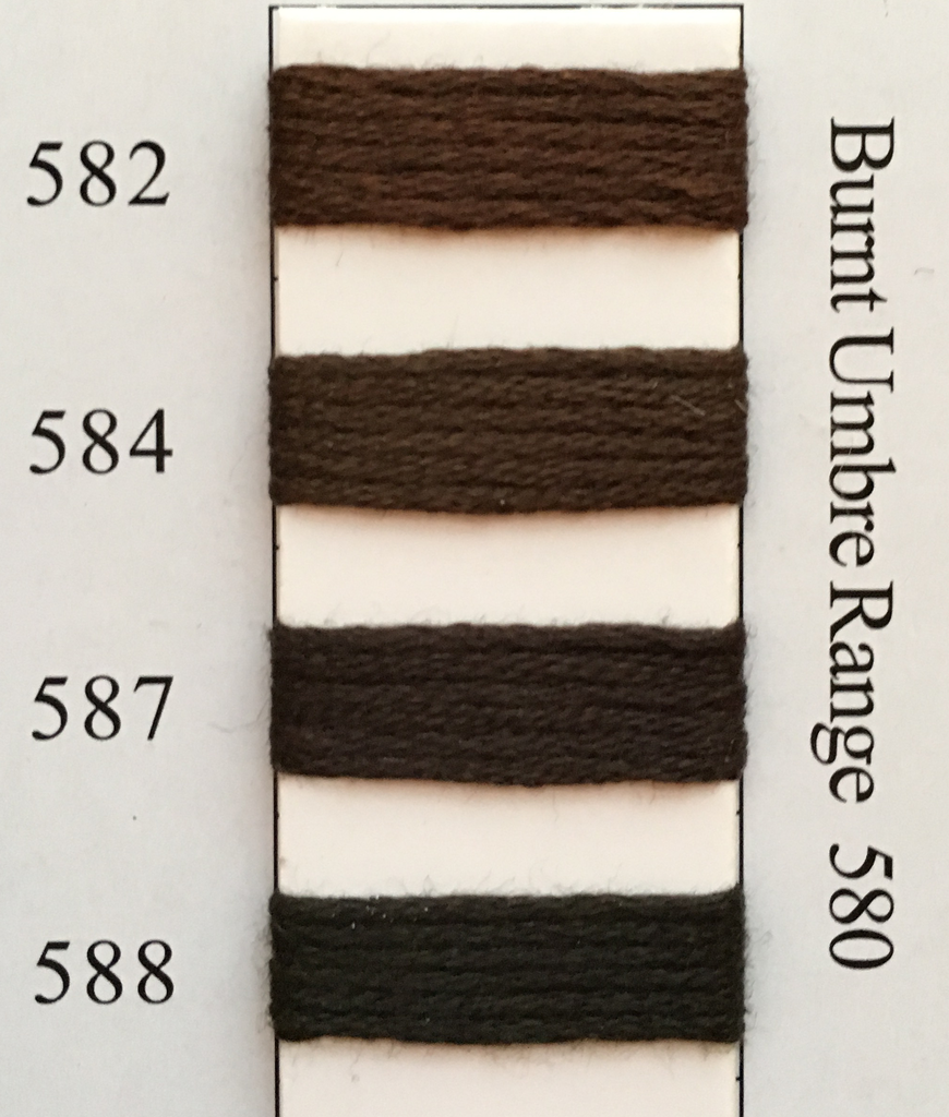 Needlepoint Inc Silk Thread Burnt Umbre Range 580