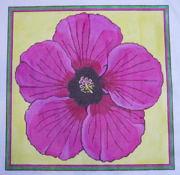 Needlepoint Hibiscus Canvas