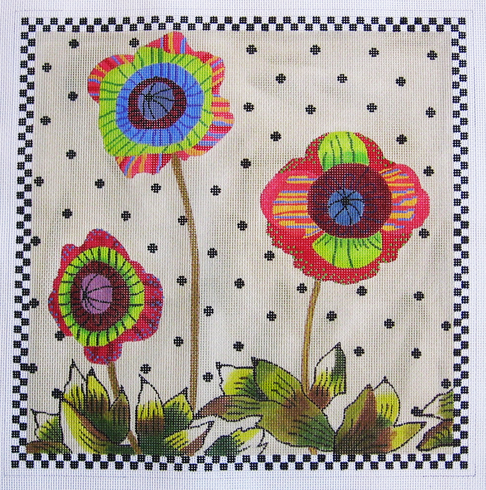 Needlepoint Happy Flowers Canvas