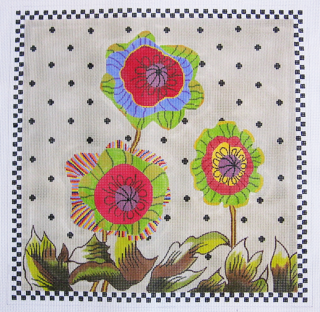 Needlepoint Happy Flowers Canvas