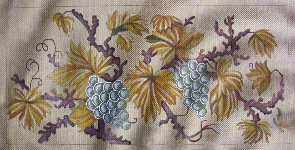 Needlepoint Grape Leaves Canvas