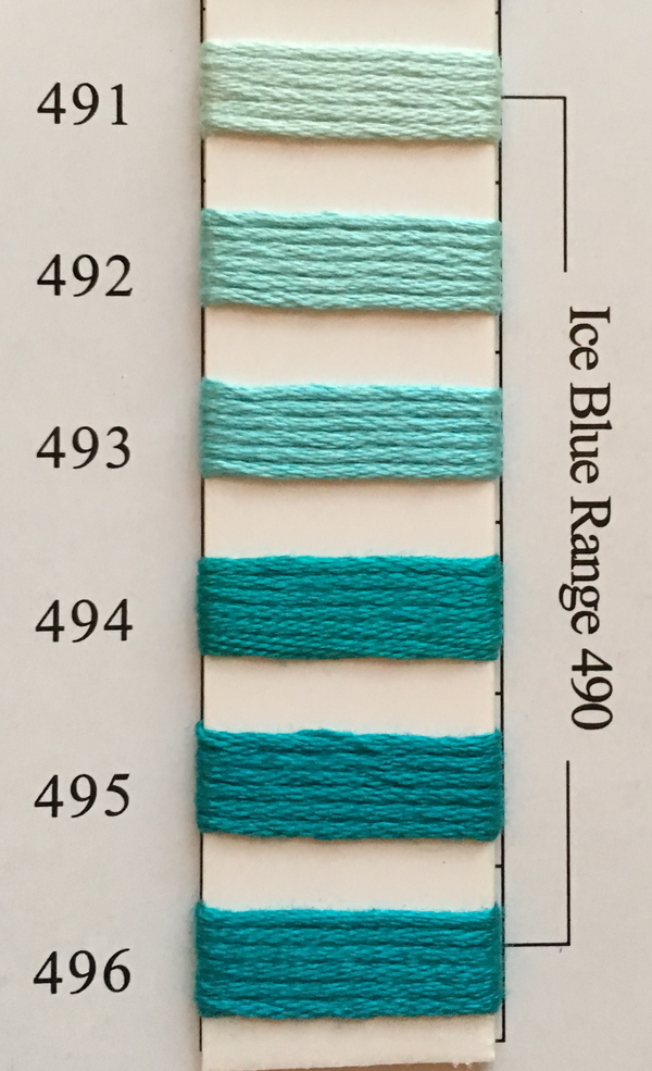 Needlepoint Inc Silk Thread Ice Blue Range 490