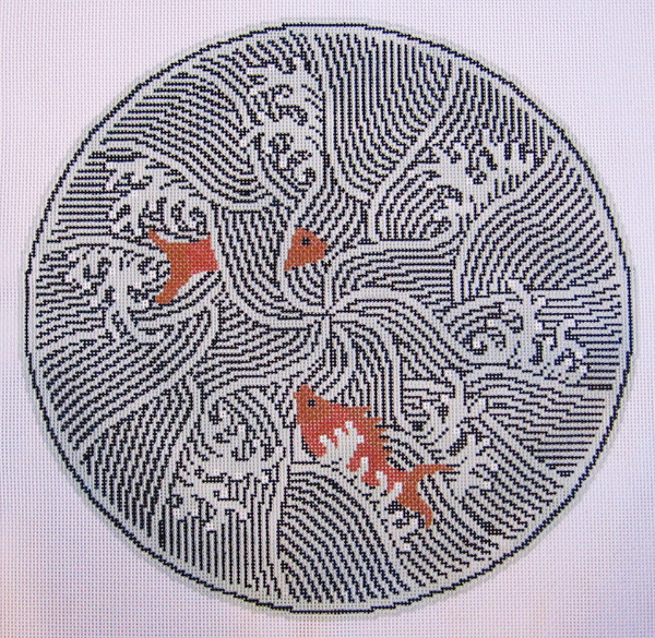 Needlepoint Spiral Fish Canvas