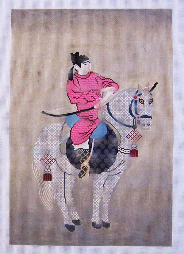 Needlepoint Rider with Horse Canvas