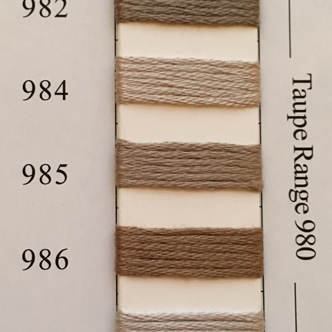 Needlepoint Inc Silk Thread Taupe Range 980