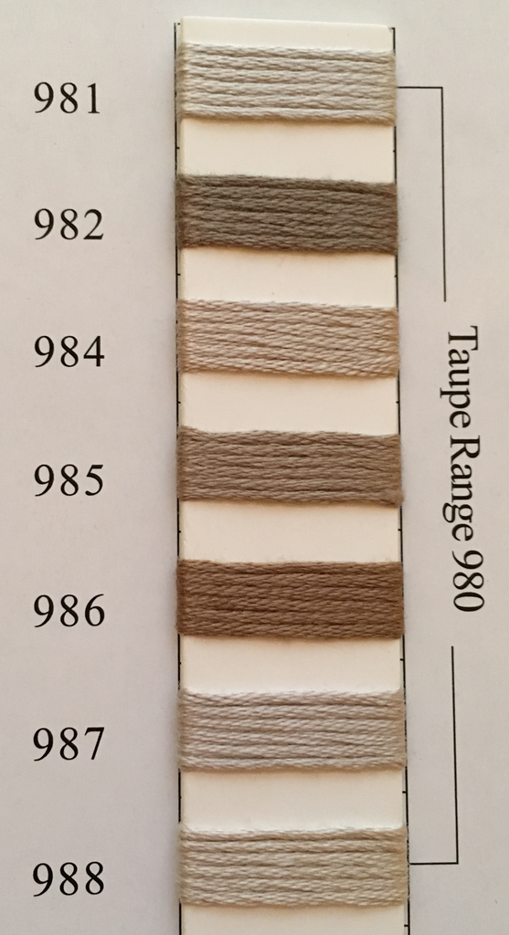 Needlepoint Inc Silk Thread Taupe Range 980