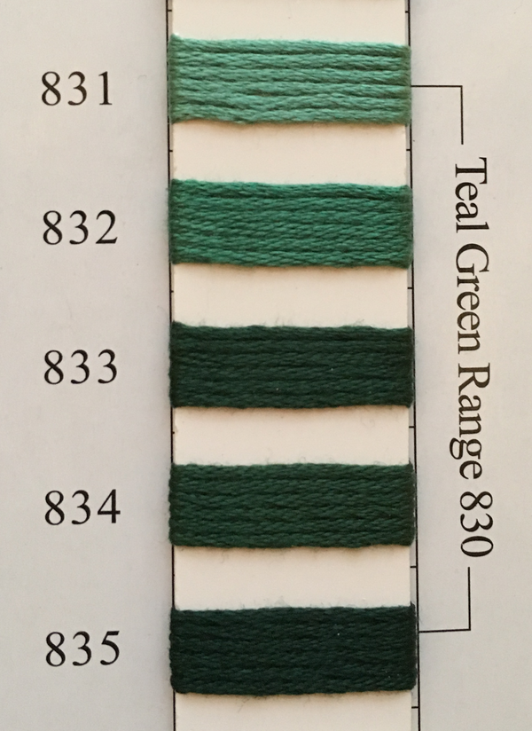 Needlepoint Inc Silk Thread Teal Green Range 830