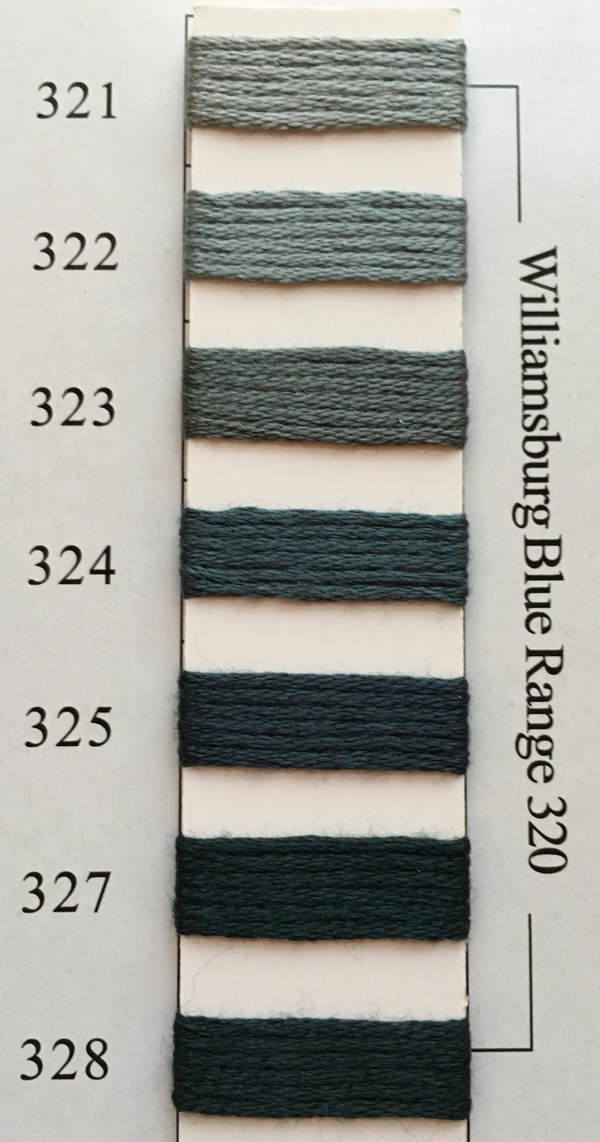 Needlepoint Inc Silk Thread Williamsburg Blue Range 320