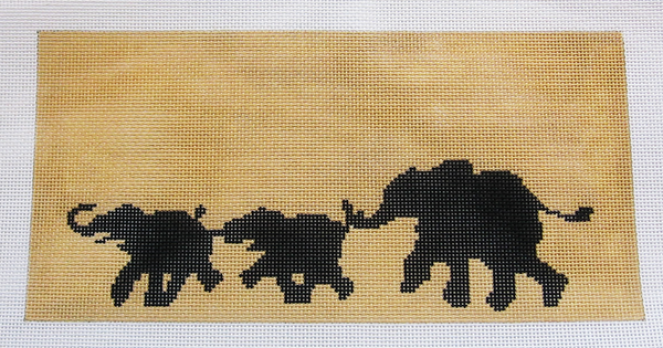 Needlepoint Elephants Canvas