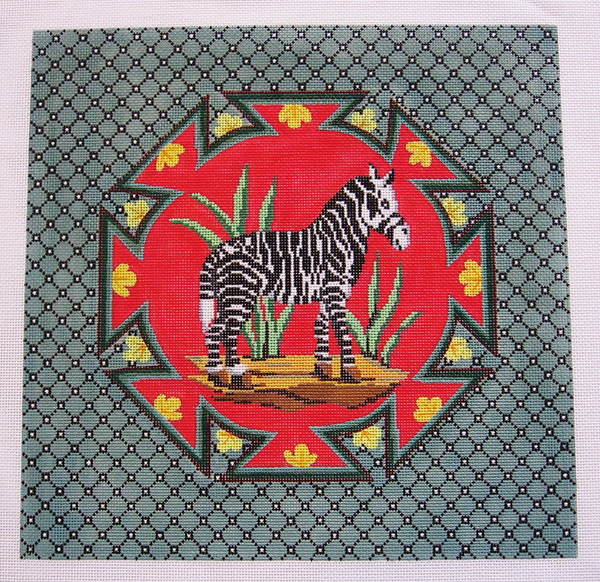 Needlepoint Zebra Canvas