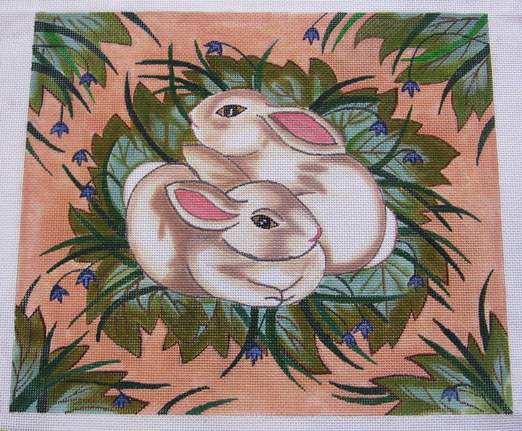 Needlepoint Bunnies Canvas