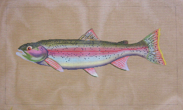 Needlepoint Rainbow Trout Canvas
