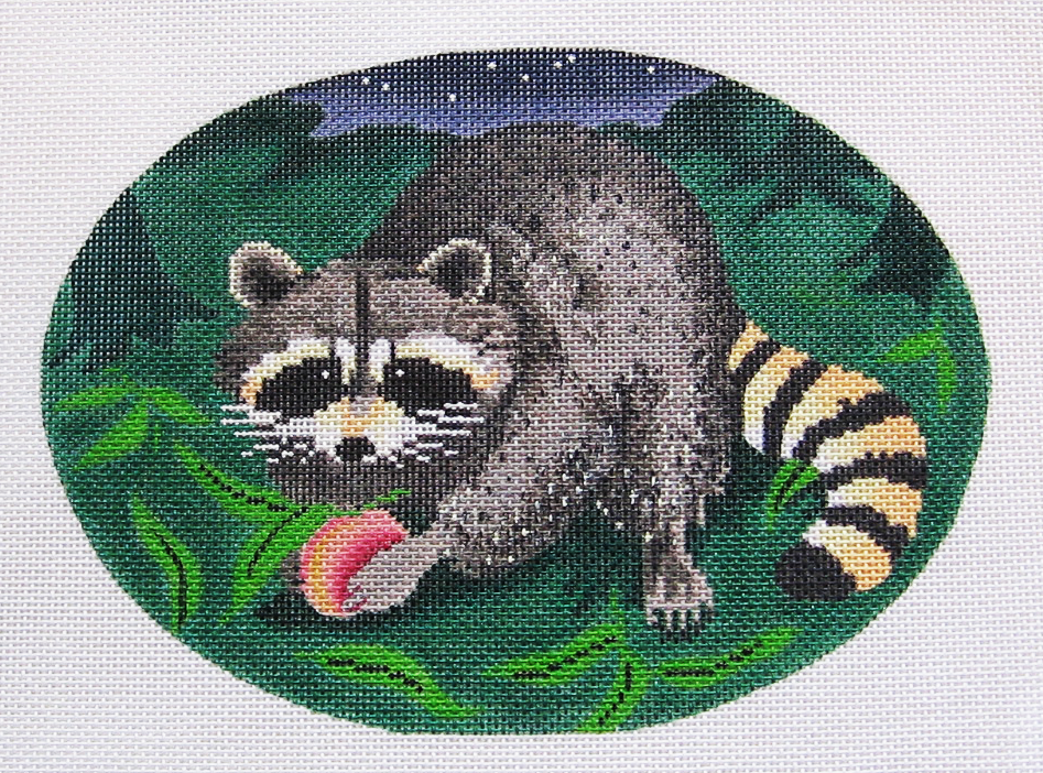 Needlepoint Raccoon Canvas