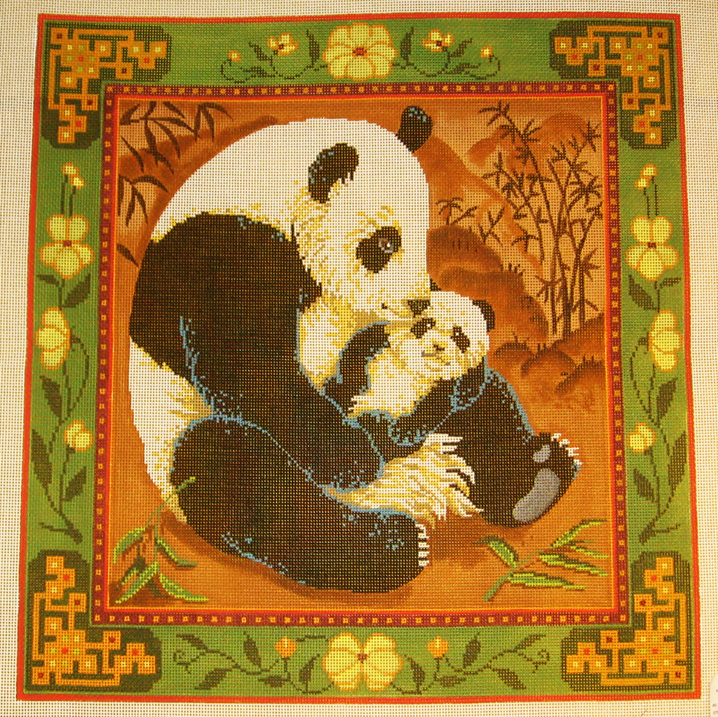 Needlepoint Male Panda Canvas