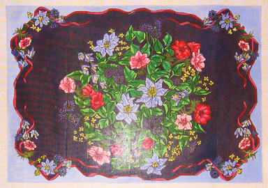 Needlepoint Floral Rug Canvas
