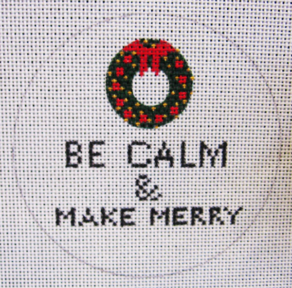 Needlepoint Keep Calm and Make Merry Canvas