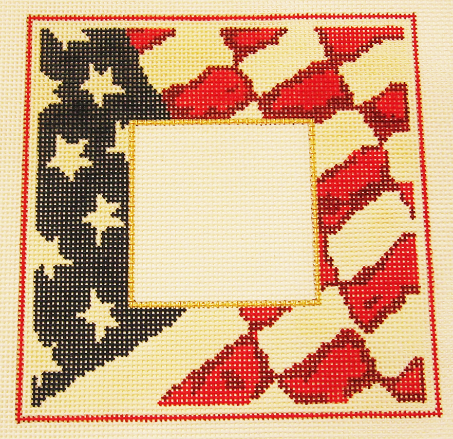 Needlepoint Americana Picture Frame Canvas
