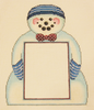 Needlepoint Snowman Picture Frame Canvas