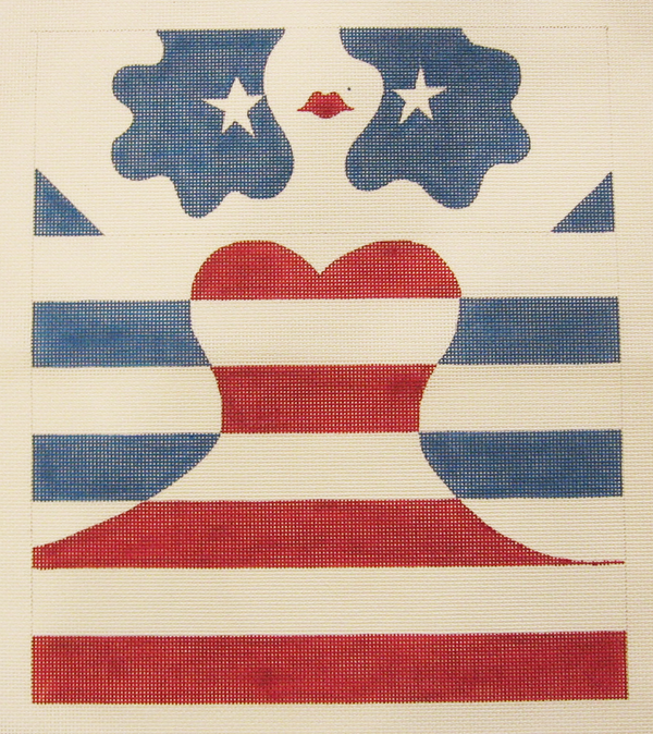 Needlepoint Americana Lady Canvas