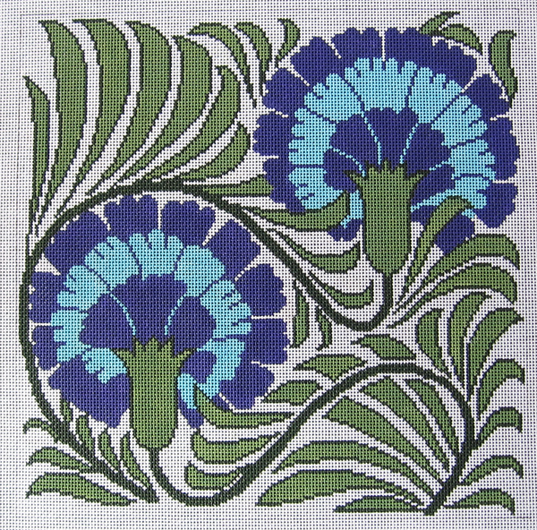 Needlepoint Floral Textile Canvas