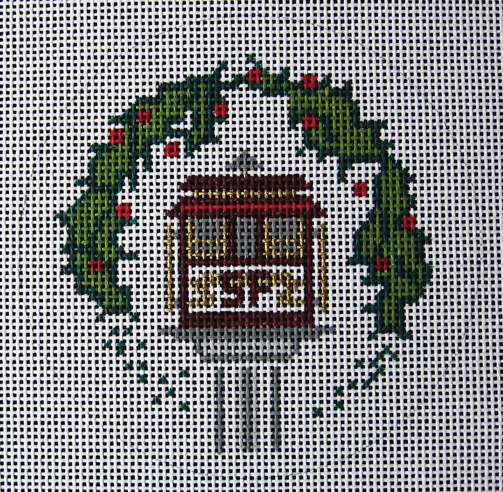 Needlepoint Cable Car Ornament Canvas