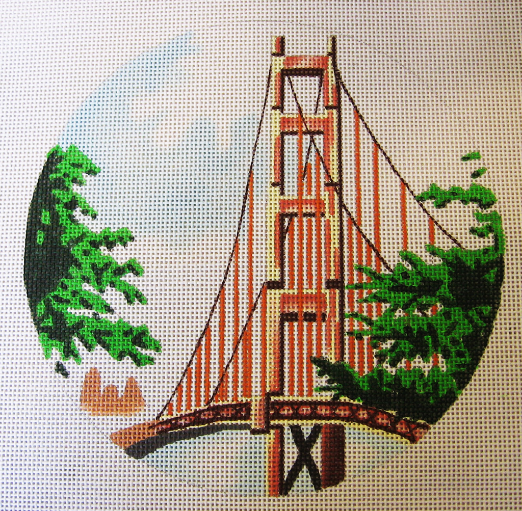 Needlepoint Golden Gate Bridge Canvas