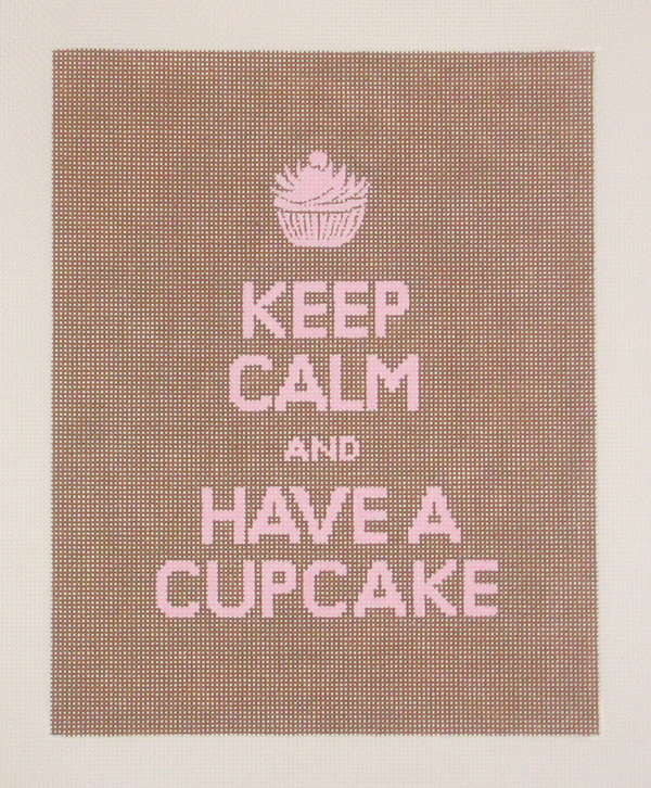 Needlepoint Keep Calm and Have a Cupcake Canvas
