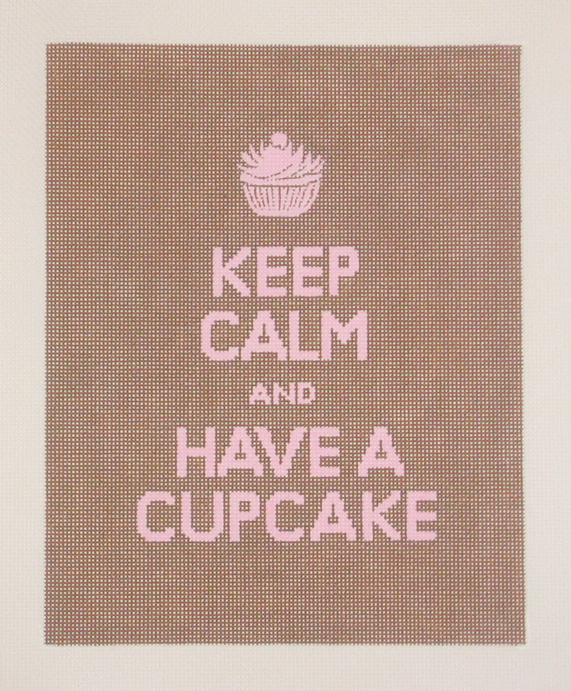 Needlepoint Keep Calm and Have a Cupcake Canvas