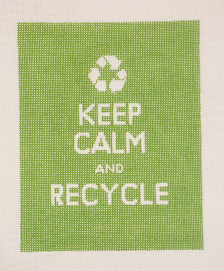 Needlepoint Keep Calm and Recycle Canvas