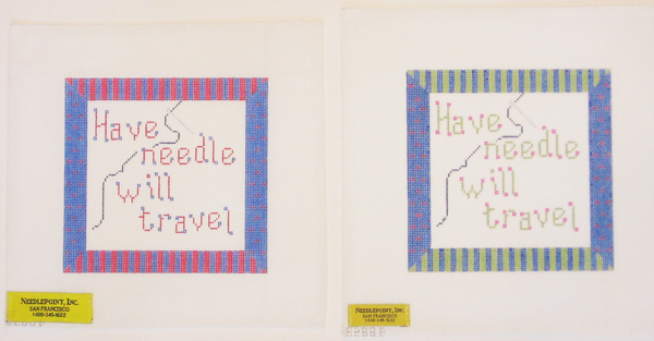 Needlepoint Have Needle Will Travel Canvas