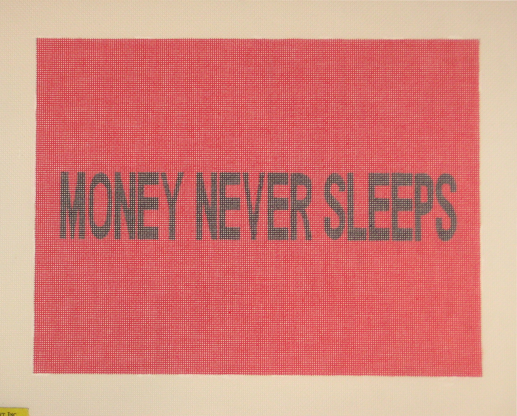 Needlepoint Money Never Sleeps Canvas